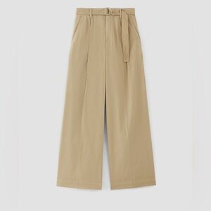 Everlane Wide-Leg Pleated Khakis with Belt sz 6